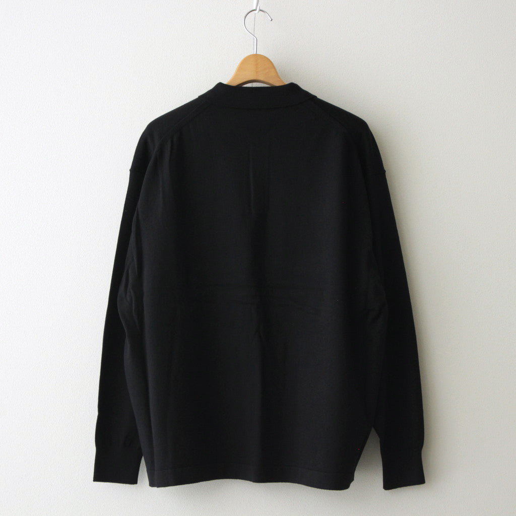 L/S Knit Polo #Black [2401-021]