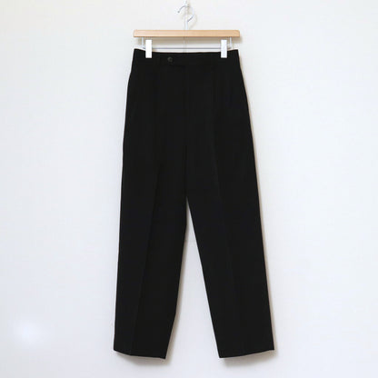 LIGHT WOOL MAX GABARDINE SLACKS #TOP BLACK [A24SP05MG]