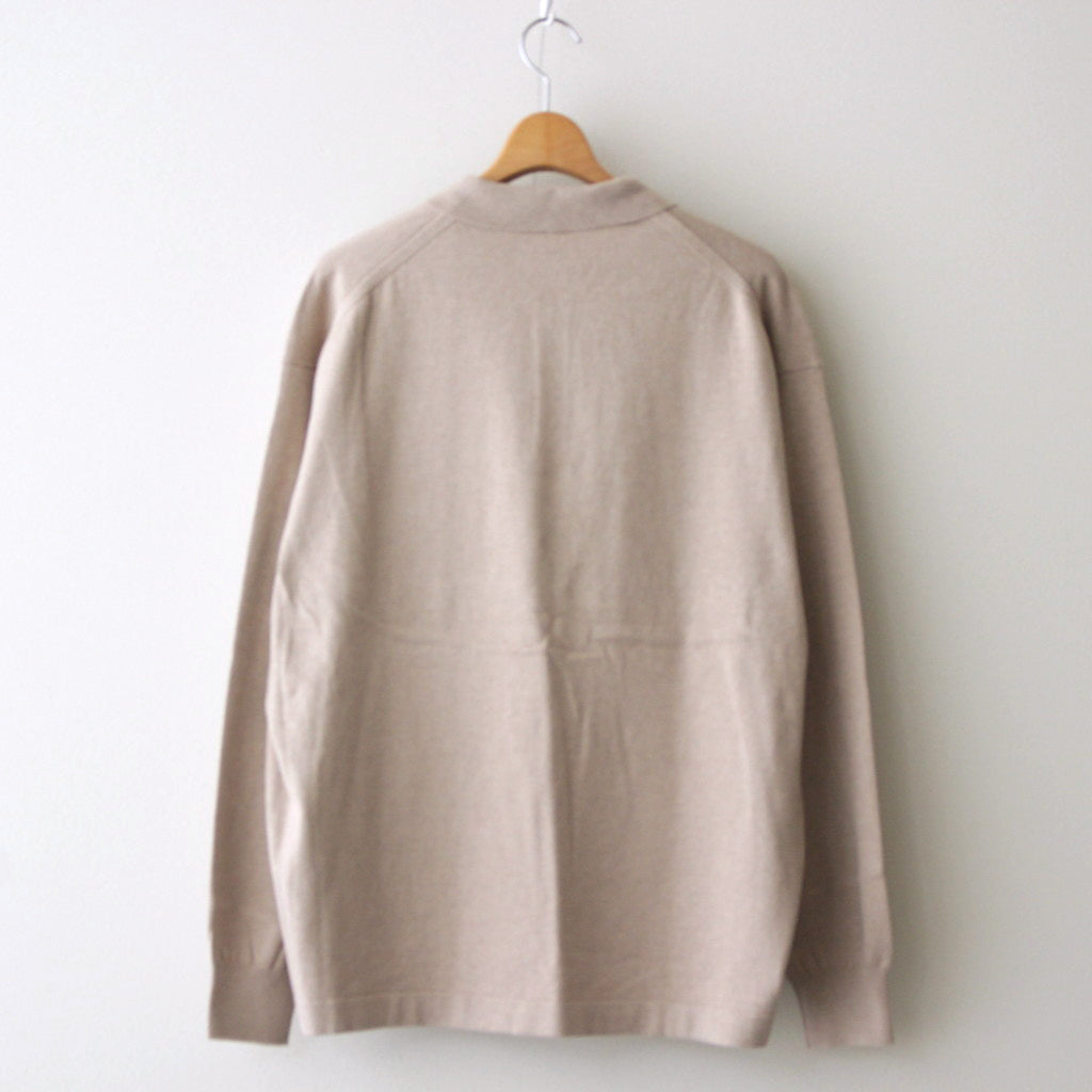 L/S Knit Polo #Beige [2401-021]