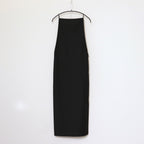 TROPICAL WOOL KID MOHAIR DRESS #BLACK [A24SD07WM]