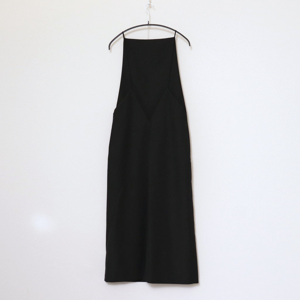 TROPICAL WOOL KID MOHAIR DRESS #BLACK [A24SD07WM]