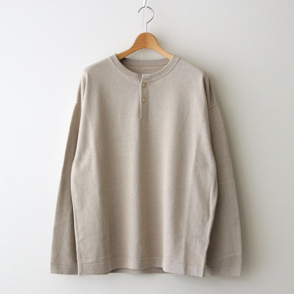 Henry Neck L/S #Beige [2401-003]