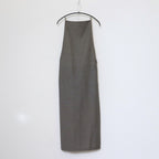 TROPICAL WOOL KID MOHAIR DRESS #GRAY CHECK [A24SD07WM]