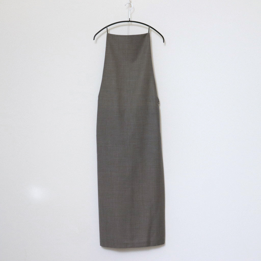 TROPICAL WOOL KID MOHAIR DRESS #GRAY CHECK [A24SD07WM]