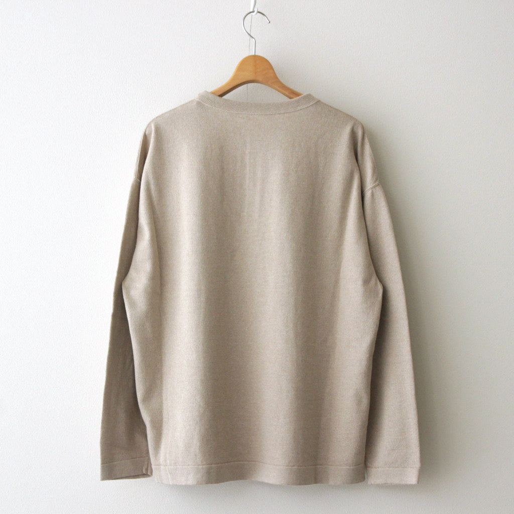 Henry Neck L/S #Beige [2401-003]