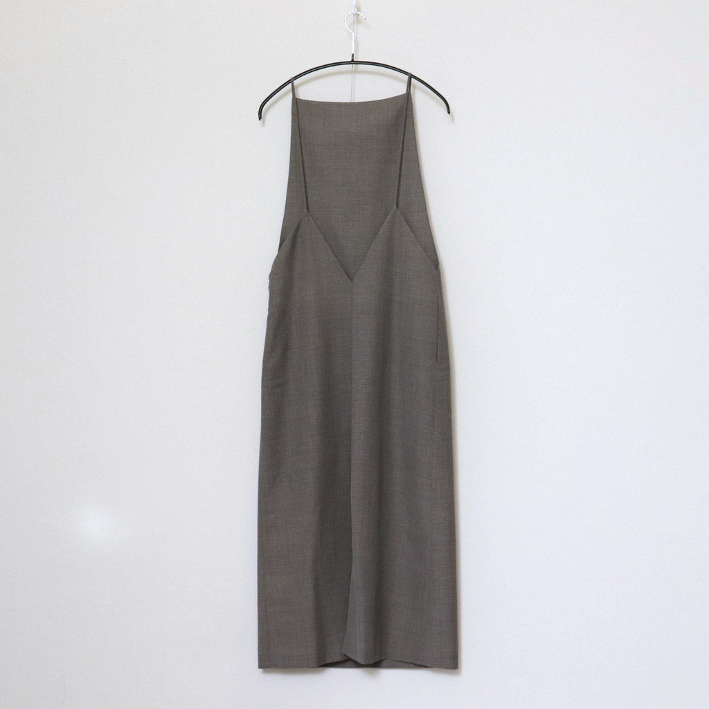 TROPICAL WOOL KID MOHAIR DRESS #GRAY CHECK [A24SD07WM]