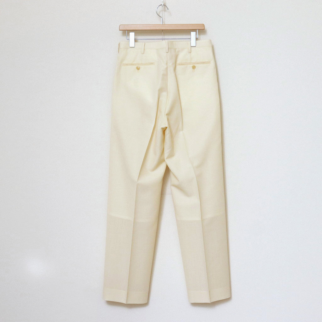 TROPICAL WOOL KID MOHAIR SLACKS #IVORY [A24SP03WM]