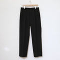 LIGHT WOOL MAX GABARDINE TWO-TUCK SLACKS #TOP BLACK [A24SP03MG]