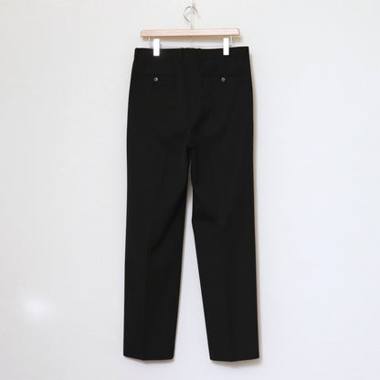 LIGHT WOOL MAX GABARDINE TWO-TUCK SLACKS #TOP BLACK [A24SP03MG]