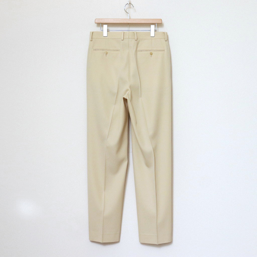 LIGHT WOOL MAX GABARDINE TWO-TUCK SLACKS #IVORY [A24SP03MG]