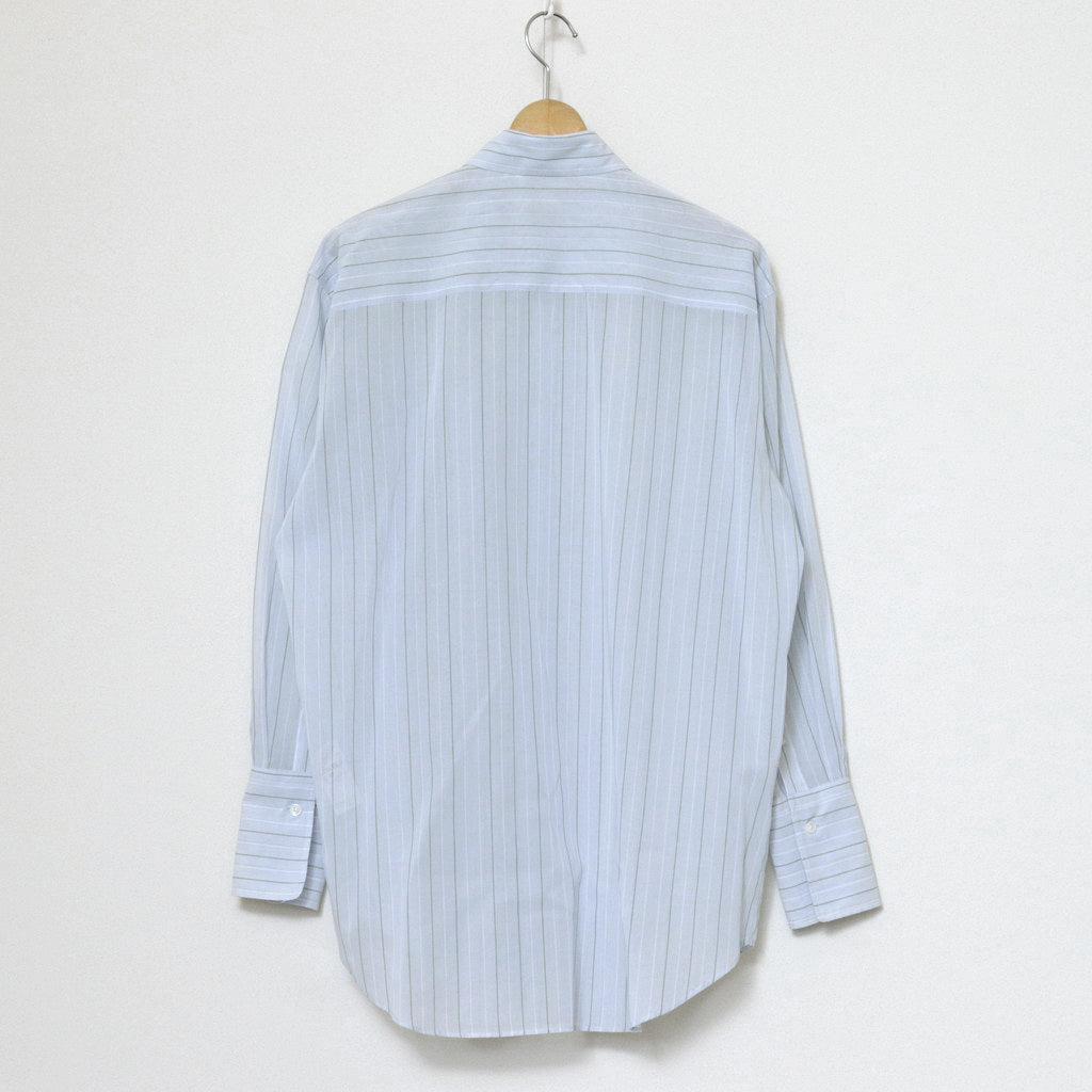 HARD TWIST FINX ORGANDY STRIPE SHIRT #LIGHT BLUE STRIPE [A24SS04OS]