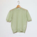 KID MOHAIR SHEER KNIT TEE #LIGHT GREEN [A24ST04FG]