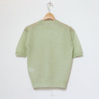 KID MOHAIR SHEER KNIT TEE #LIGHT GREEN [A24ST04FG]