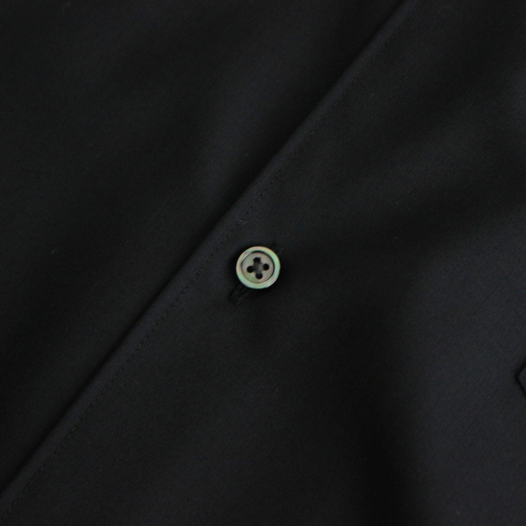 Fine Wool Tropical Oversized Regular Collar Shirt #BLACK [GM241-50040]