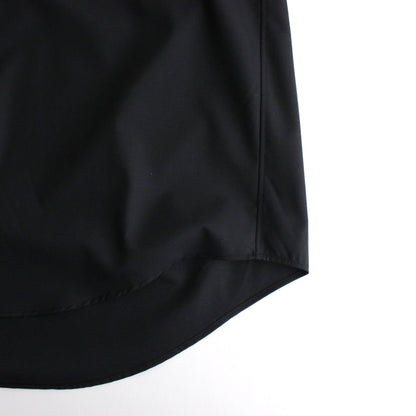 Fine Wool Tropical Oversized Regular Collar Shirt #BLACK [GM241-50040]