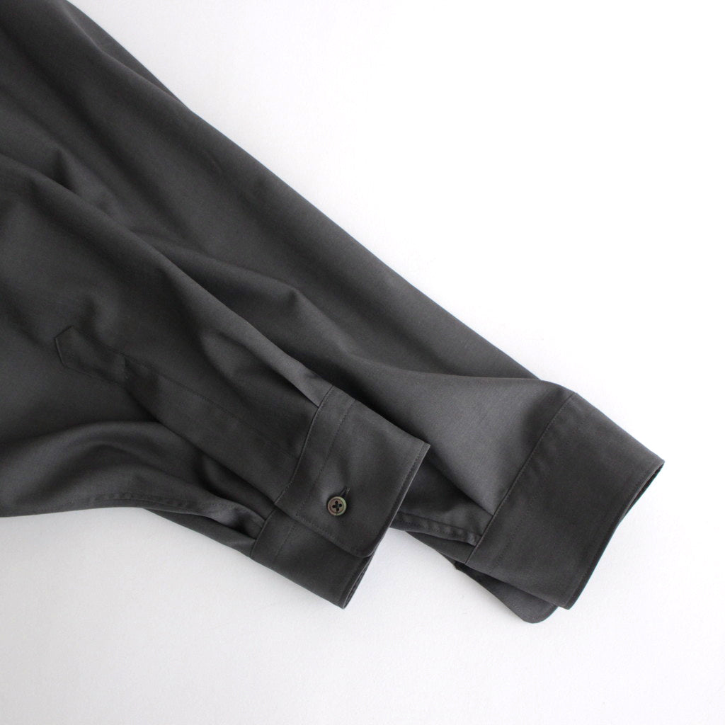 Fine Wool Tropical Oversized Regular Collar Shirt #GRAY [GM241-50040]