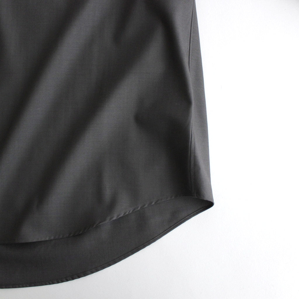 Fine Wool Tropical Oversized Regular Collar Shirt #GRAY [GM241-50040]