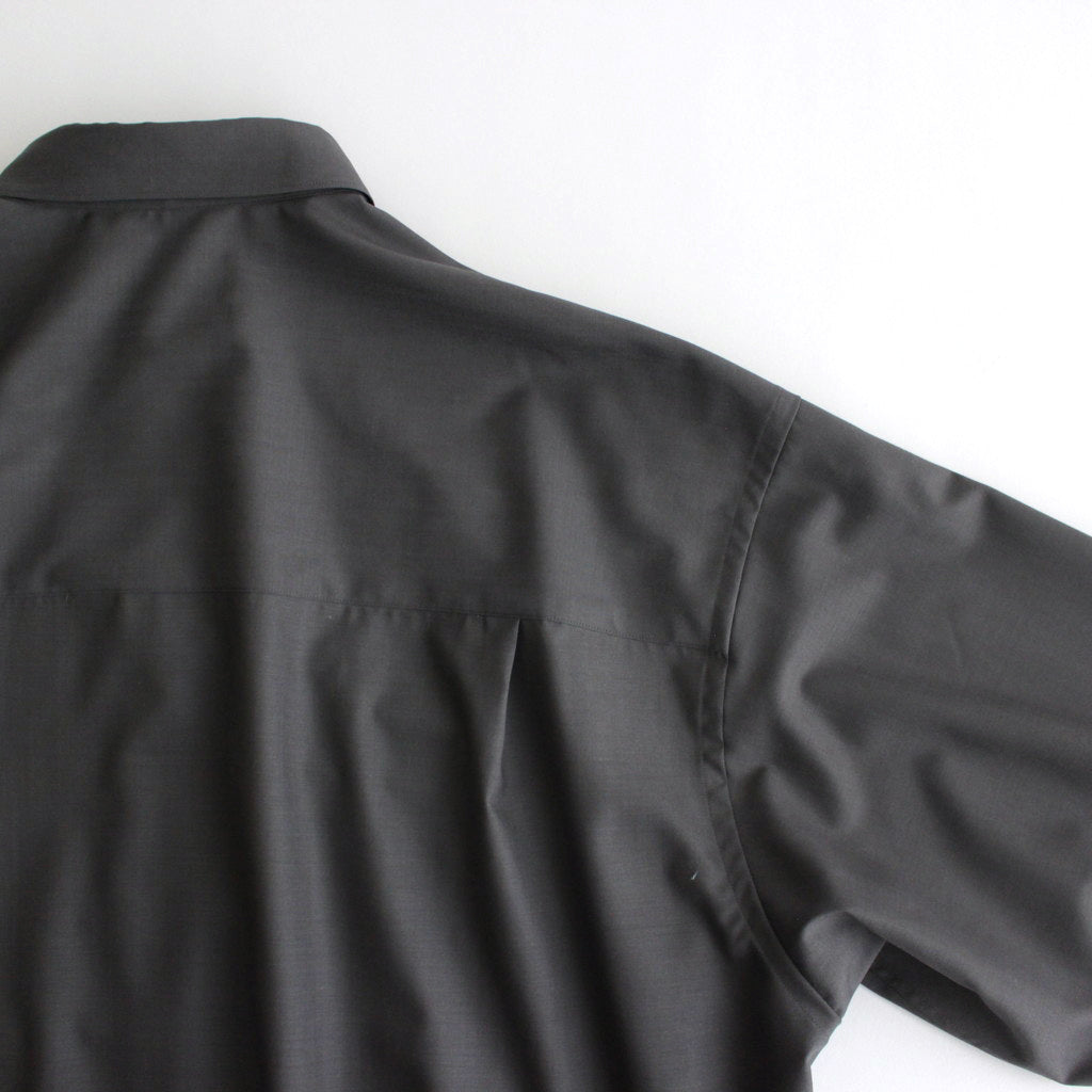 Fine Wool Tropical Oversized Regular Collar Shirt #GRAY [GM241