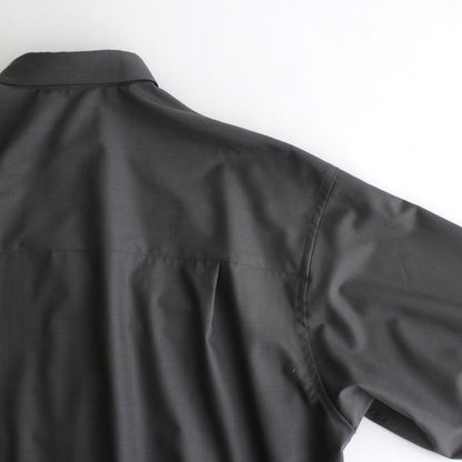 Fine Wool Tropical Oversized Regular Collar Shirt #GRAY [GM241-50040]