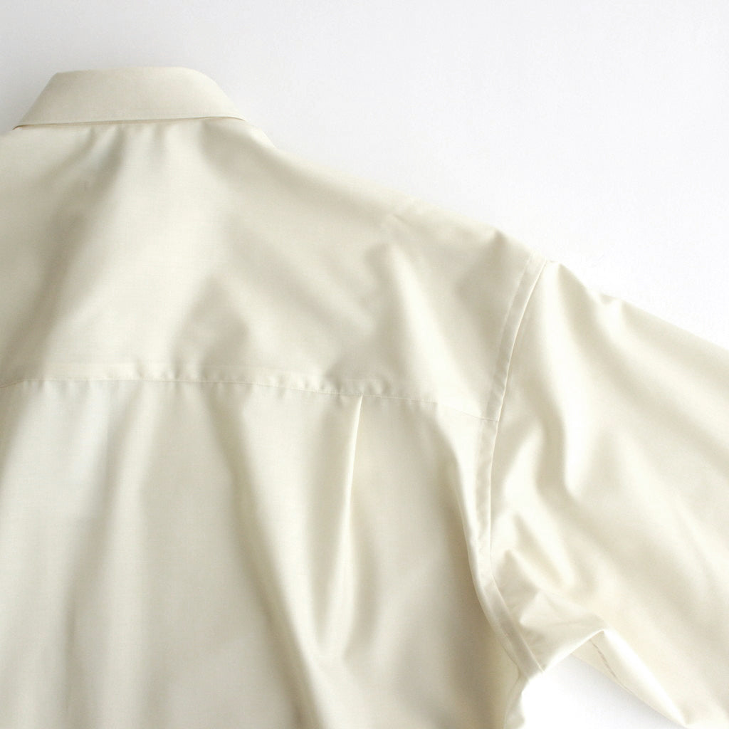 Fine Wool Tropical Oversized Regular Collar Shirt #KINARI [GM241-50040]