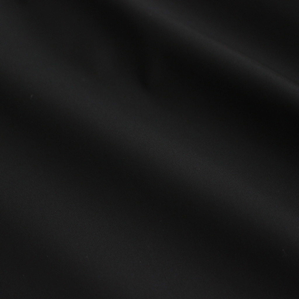 HARD TWIST POLYESTER SATIN LAMINATE ZIP BLOUSON #BLACK [A24SB02SL]