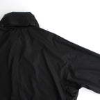 HARD TWIST POLYESTER SATIN LAMINATE ZIP BLOUSON #BLACK [A24SB02SL]