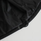 HARD TWIST POLYESTER SATIN LAMINATE ZIP BLOUSON #BLACK [A24SB02SL]