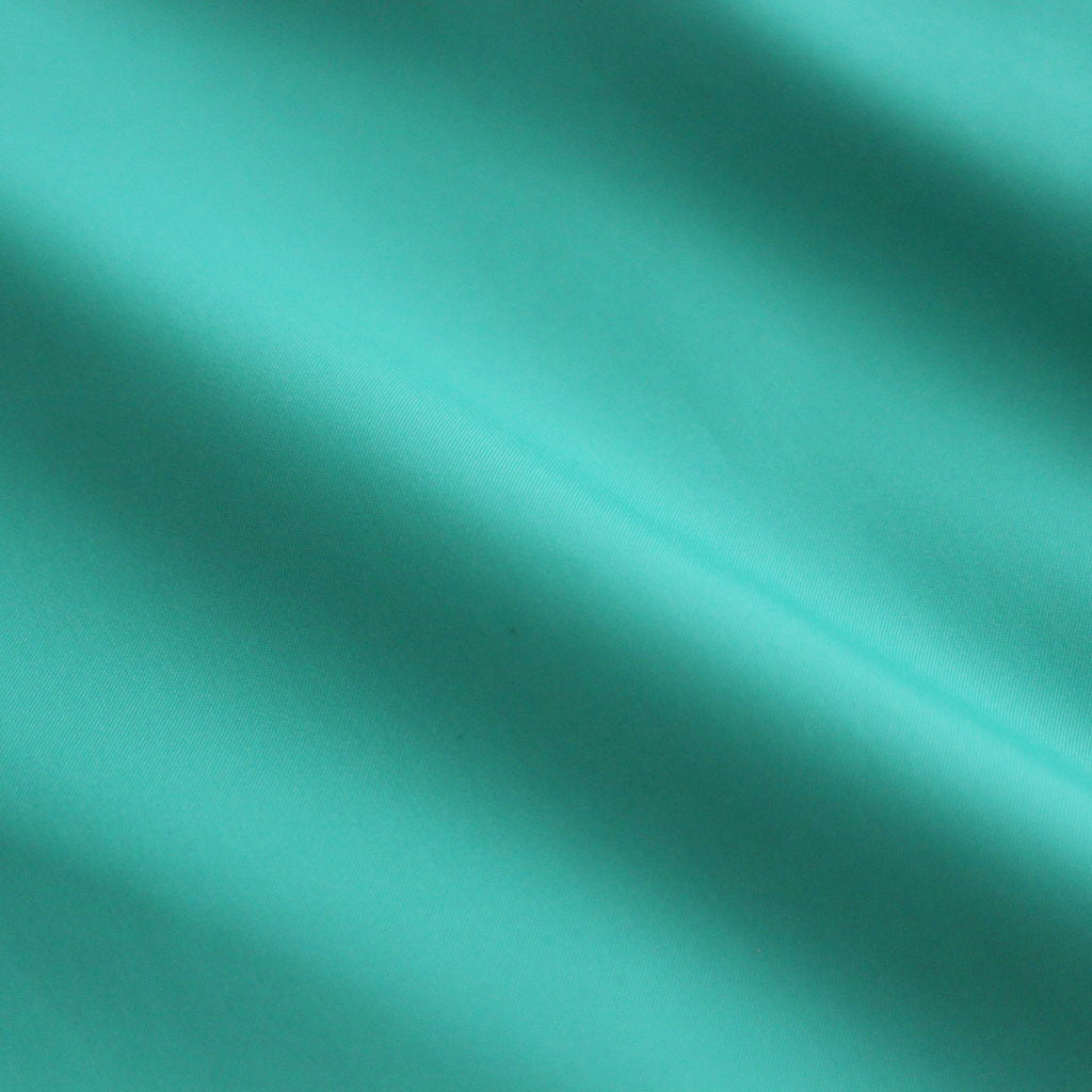 HARD TWIST POLYESTER SATIN LAMINATE ZIP BLOUSON #TURQUOISE BLUE [A24SB02SL]
