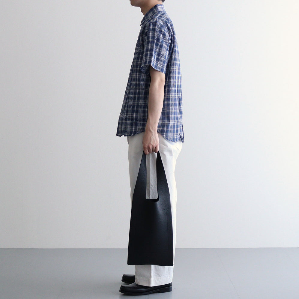 COMFORT SHIRT RELAX LONG S/S #navy check [13139]