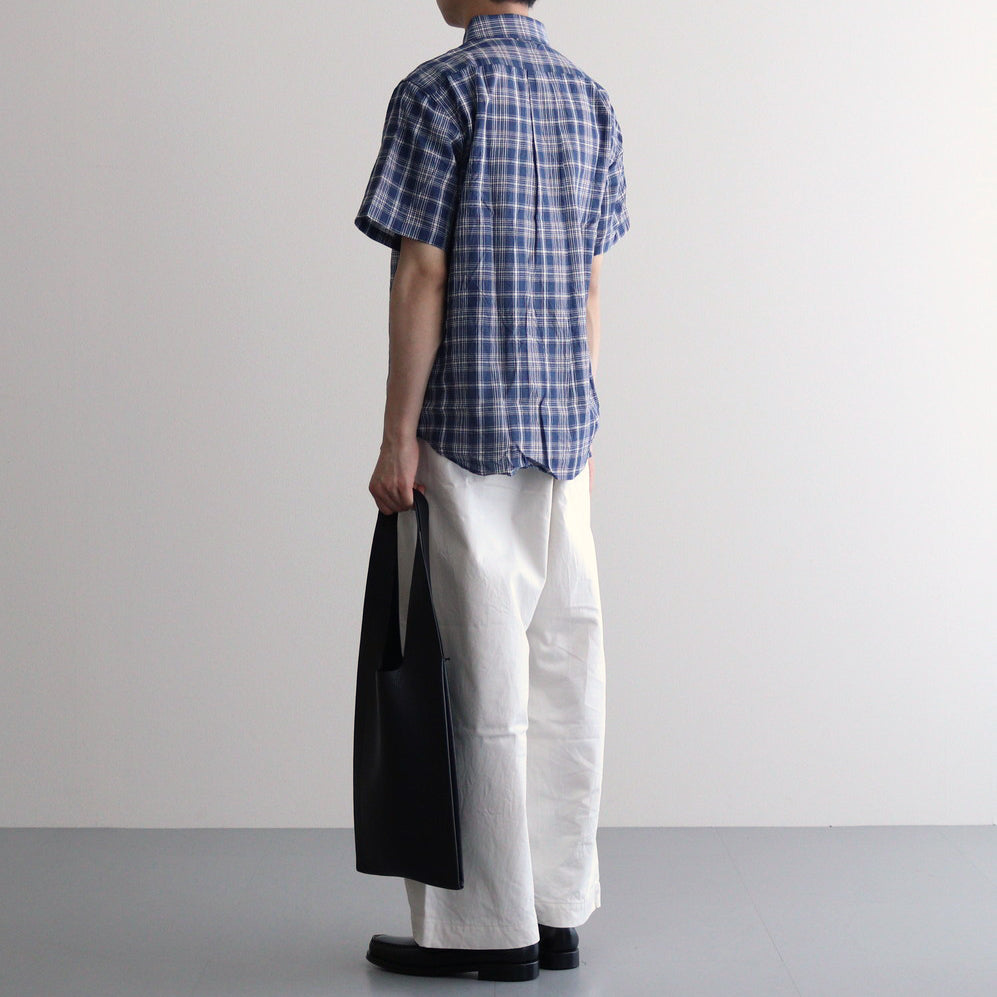 COMFORT SHIRT RELAX LONG S/S #navy check [13139] - ciacura 三重県