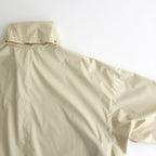HARD TWIST POLYESTER SATIN LAMINATE ZIP BLOUSON #LIGHT BEIGE [A24SB02SL]