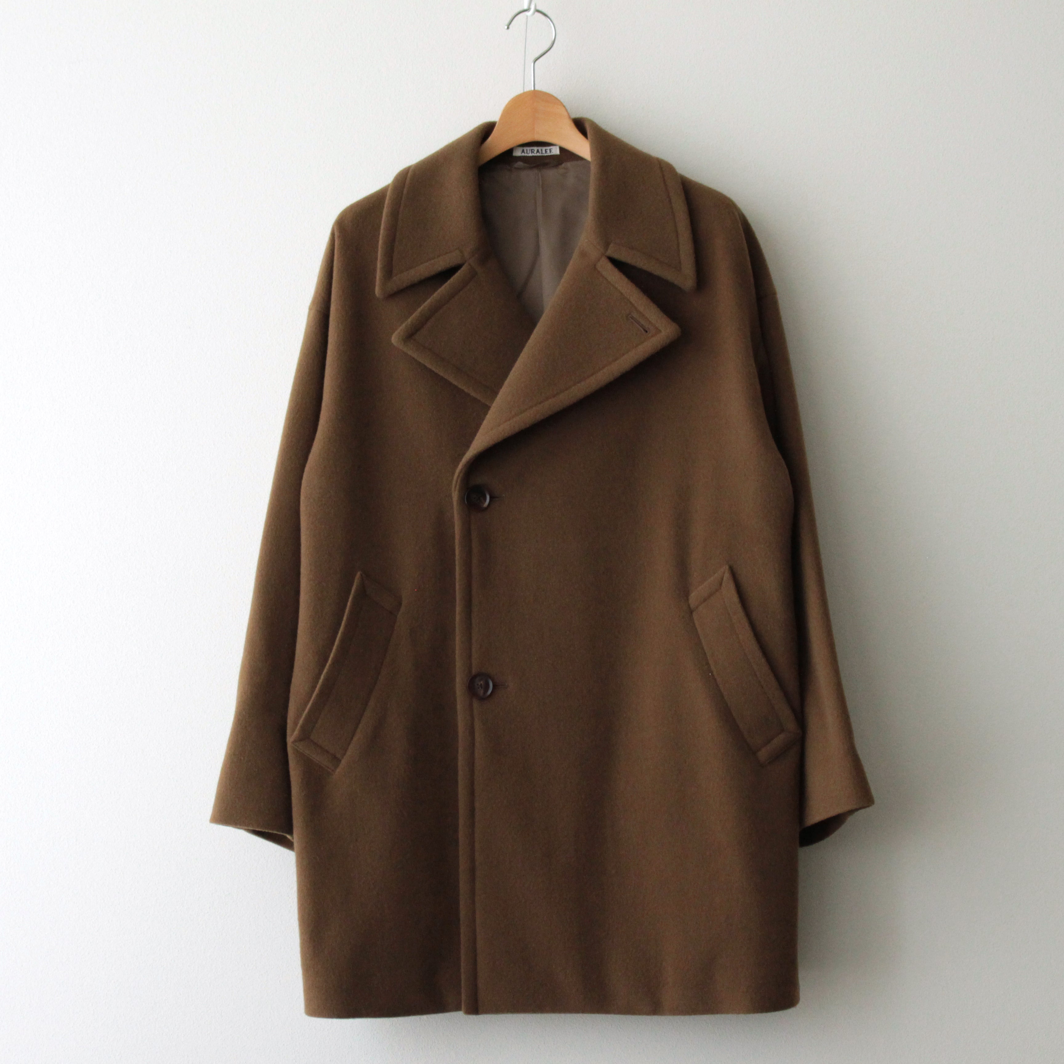 メーカー再生品 AVANZAR プレミアムウールオーバーコートGLAY BROWN