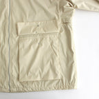 HARD TWIST POLYESTER SATIN LAMINATE ZIP BLOUSON #LIGHT BEIGE [A24SB02SL]