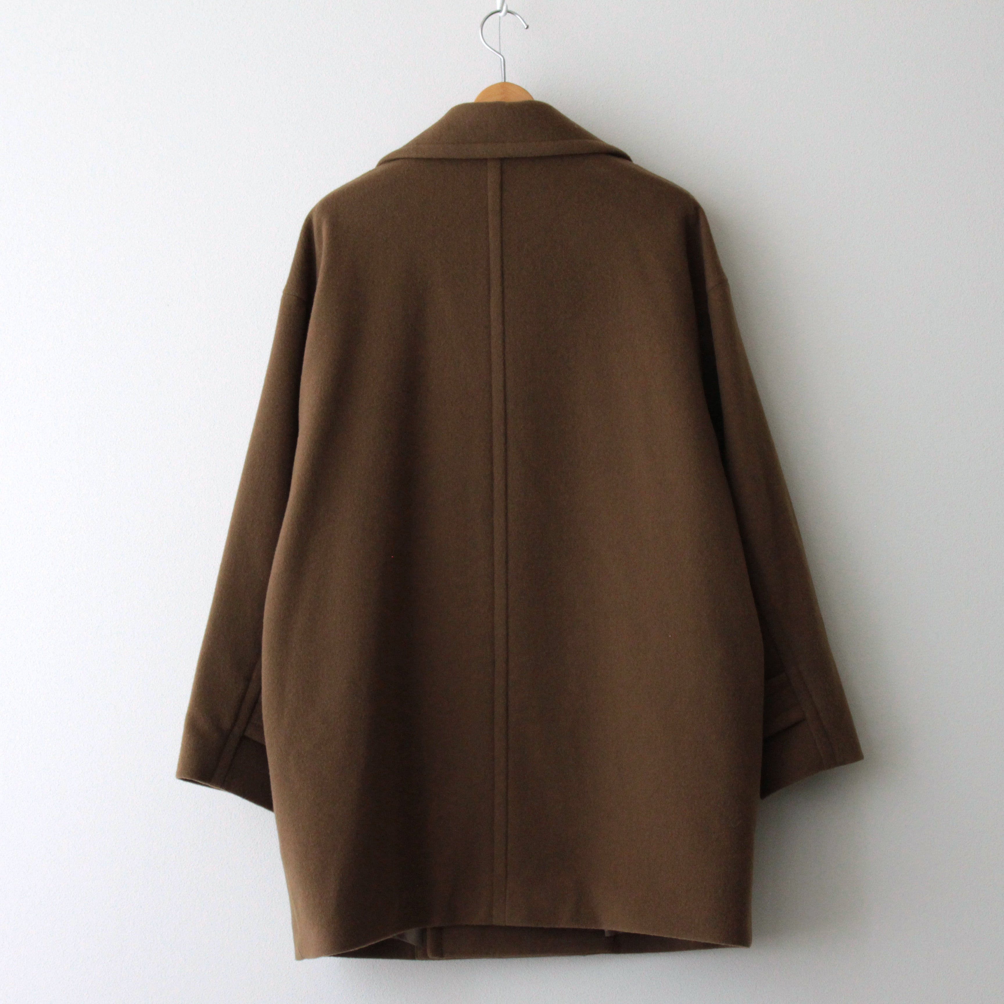 CASHMERE WOOL MOSSER HALF COAT #BROWN [A23AC04MC] – ciacura