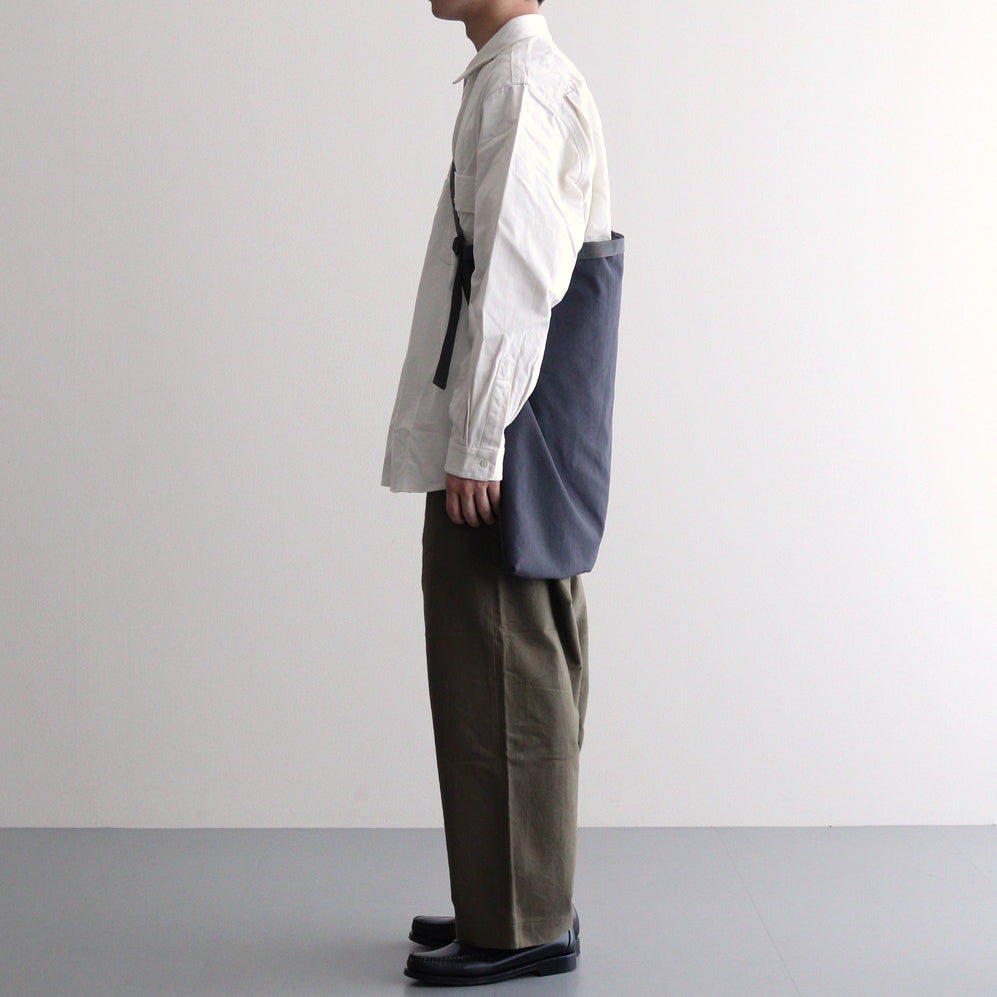 BUTTON SHIRT FLAP POCKET #off white [13156]