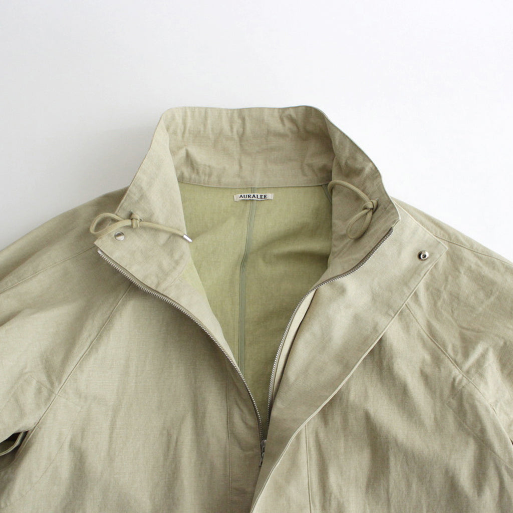 WASHED HARD TWIST CANVAS BLOUSON #KHAKI BEIGE [A24SB01OC]