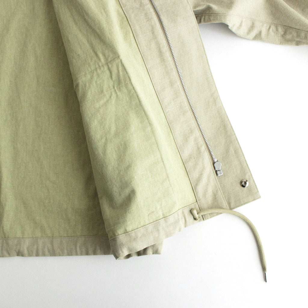 WASHED HARD TWIST CANVAS BLOUSON #KHAKI BEIGE [A24SB01OC]