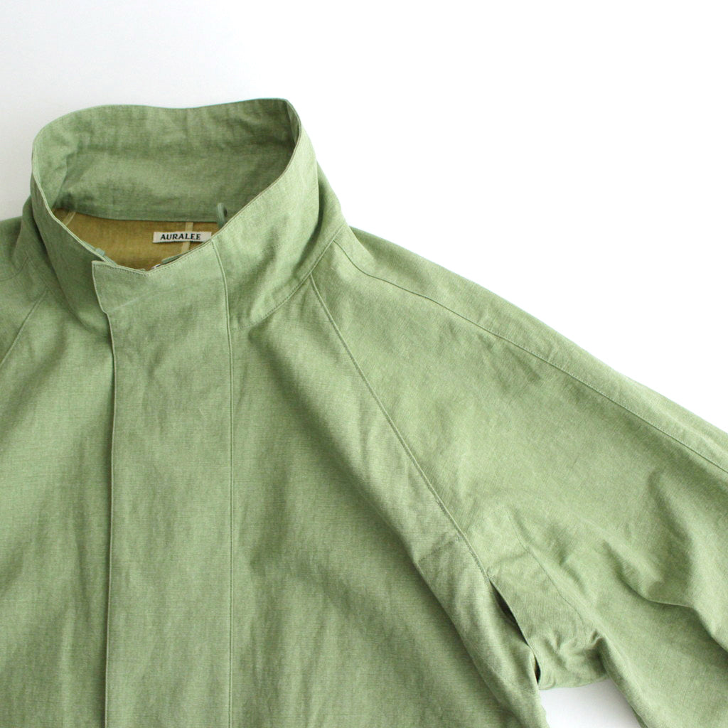 WASHED HARD TWIST CANVAS BLOUSON #GREEN [A24SB01OC]