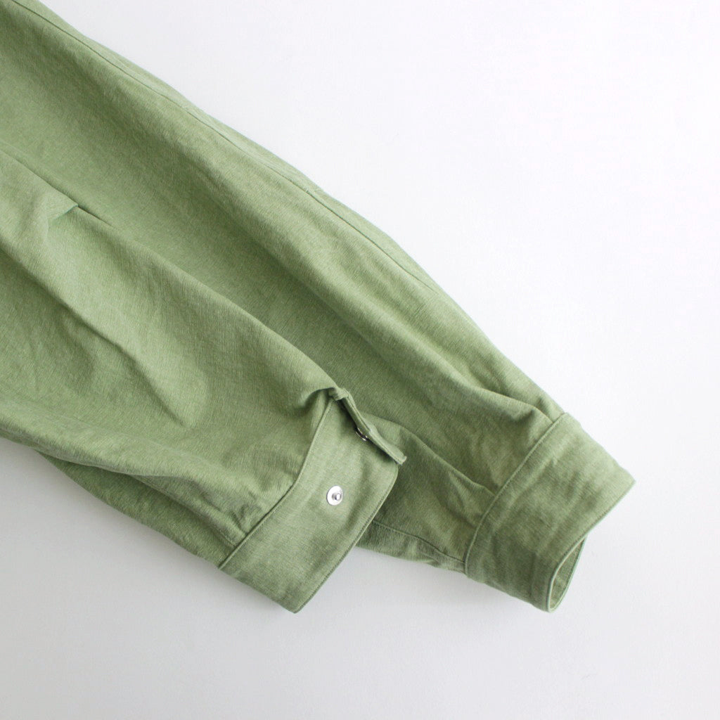 WASHED HARD TWIST CANVAS BLOUSON #GREEN [A24SB01OC]