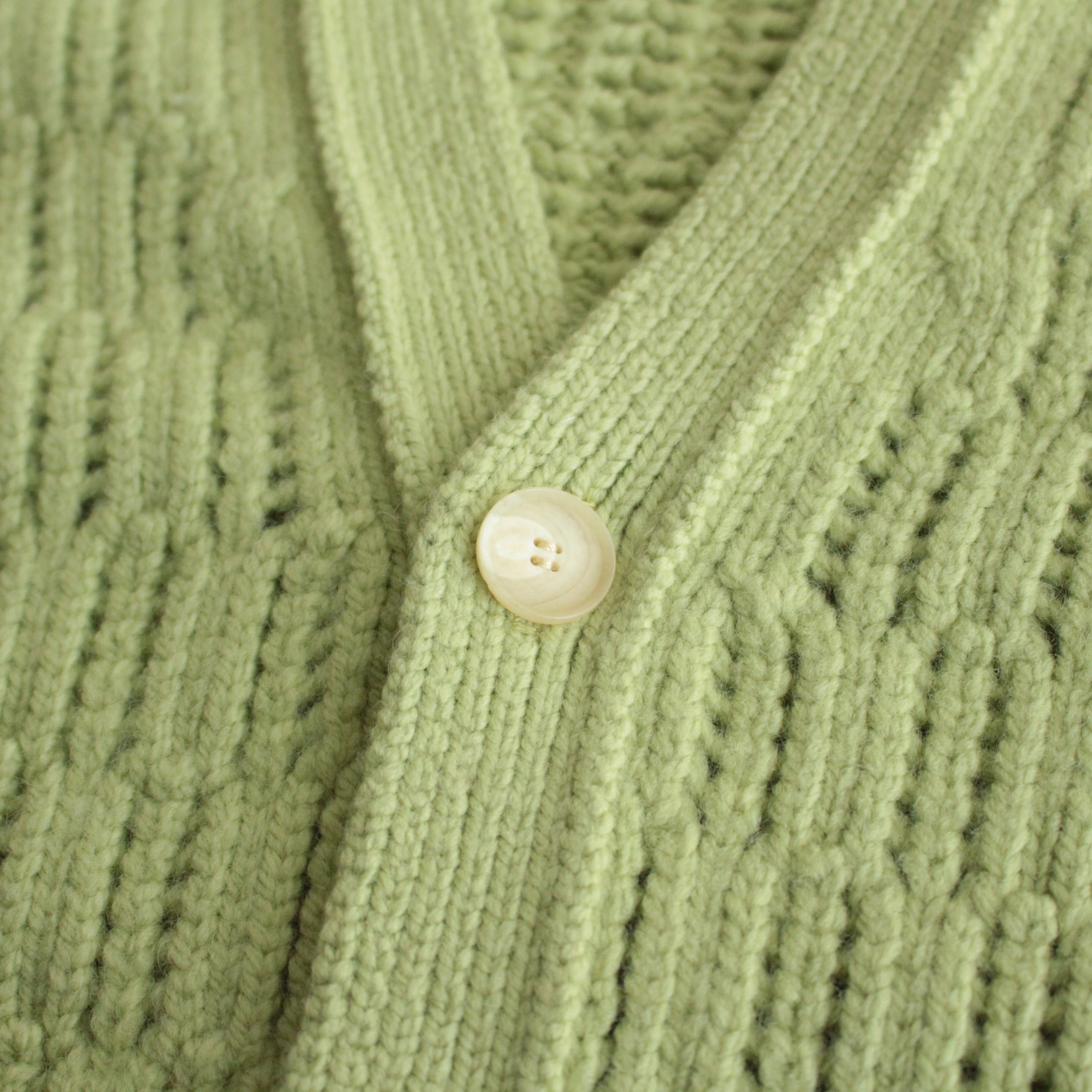 WOOL CORD RIB KNIT CARDIGAN #LIGHT GREEN [A23AC02CR] – ciacura