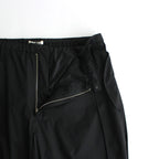 HARD TWIST POLYESTER SATIN LAMINATE FIELD PANTS #BLACK [A24SP03SL]