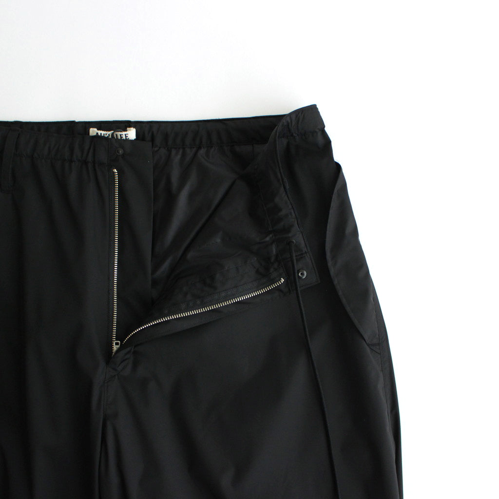 HARD TWIST POLYESTER SATIN LAMINATE FIELD PANTS #BLACK [A24SP03SL]