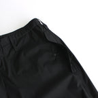 HARD TWIST POLYESTER SATIN LAMINATE FIELD PANTS #BLACK [A24SP03SL]