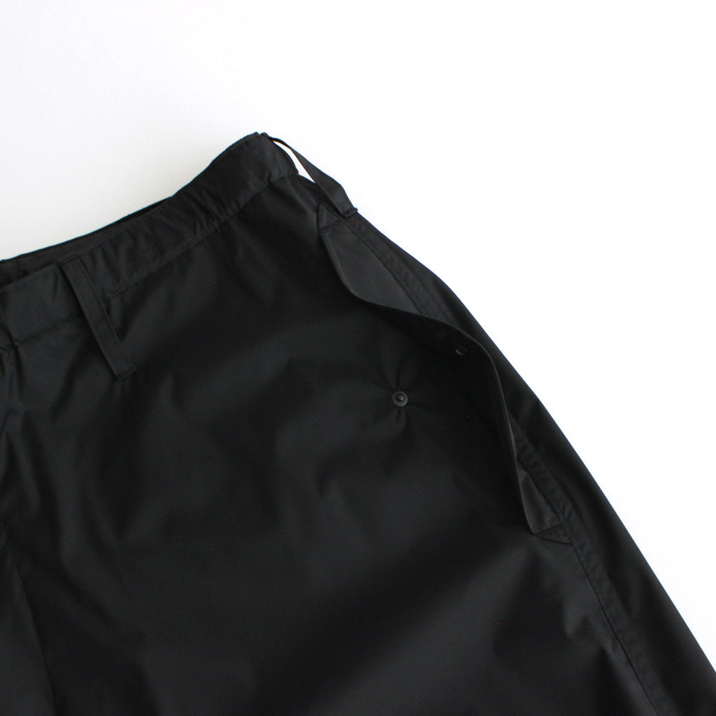 HARD TWIST POLYESTER SATIN LAMINATE FIELD PANTS #BLACK [A24SP03SL]