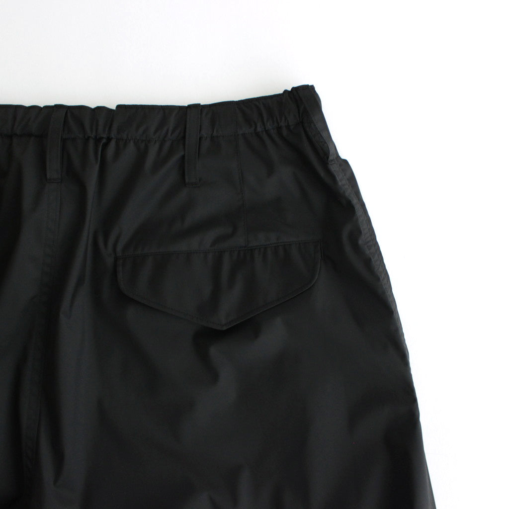 HARD TWIST POLYESTER SATIN LAMINATE FIELD PANTS #BLACK [A24SP03SL]