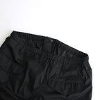 HARD TWIST POLYESTER SATIN LAMINATE FIELD PANTS #BLACK [A24SP03SL]