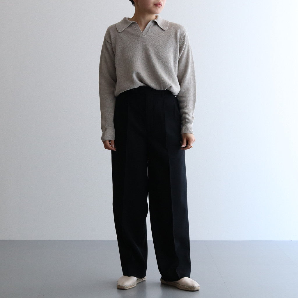 Wool Gabardine Pants — Black – La Garçonne