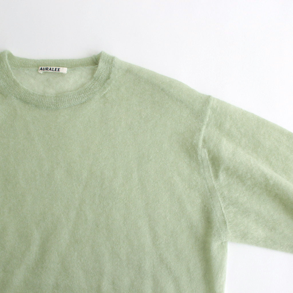 KID MOHAIR SHEER KNIT P/O #LIGHT GREEN [A24SP02FG]