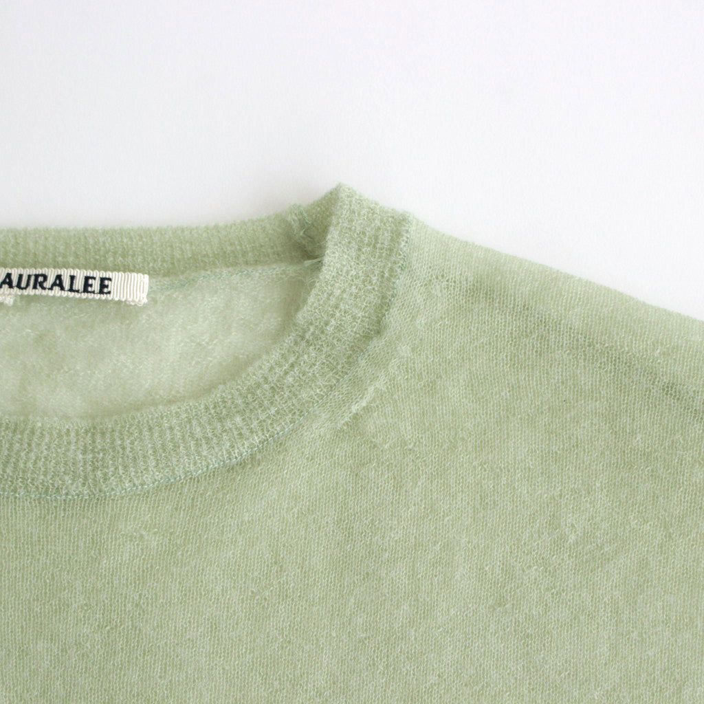 KID MOHAIR SHEER KNIT P/O #LIGHT GREEN [A24SP02FG]