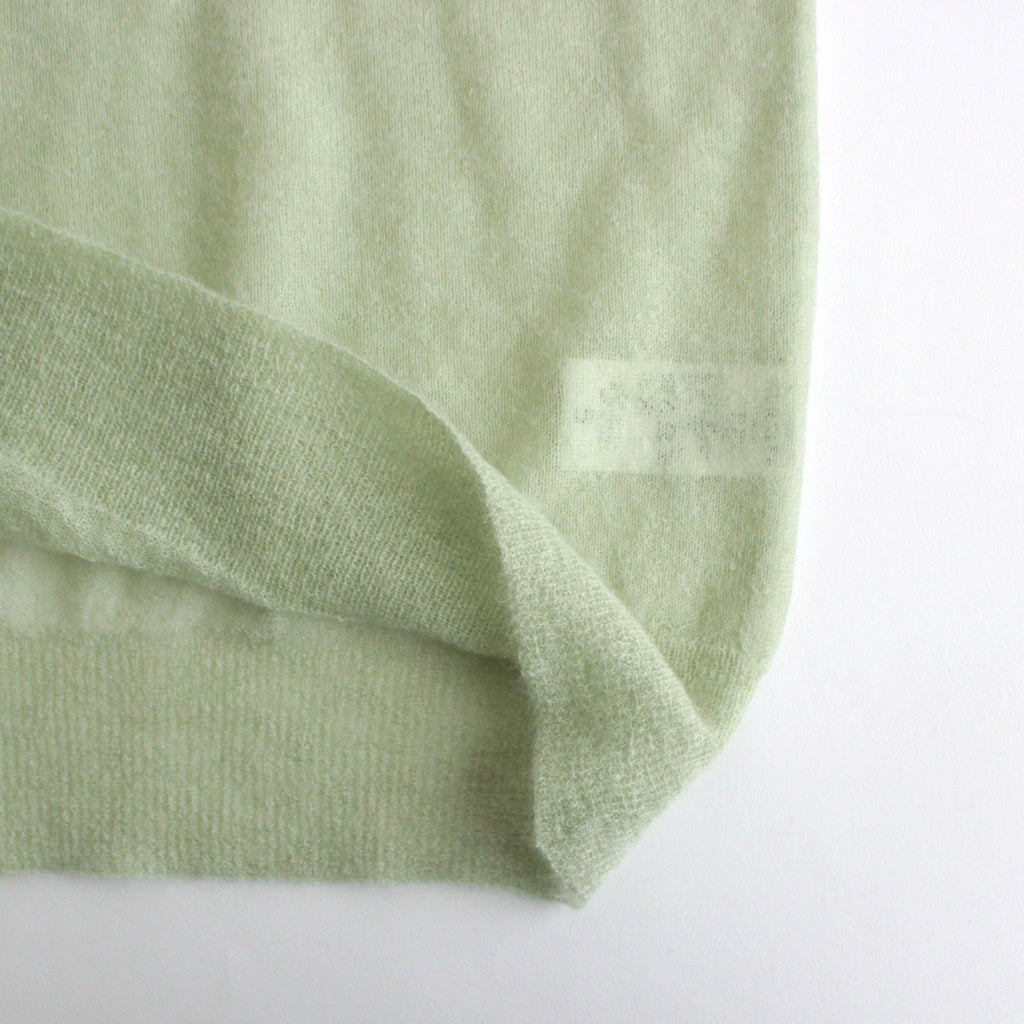 KID MOHAIR SHEER KNIT P/O #LIGHT GREEN [A24SP02FG]